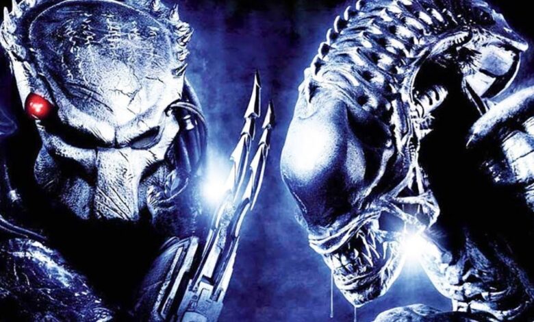 Alien vs Predator movie promo poster.