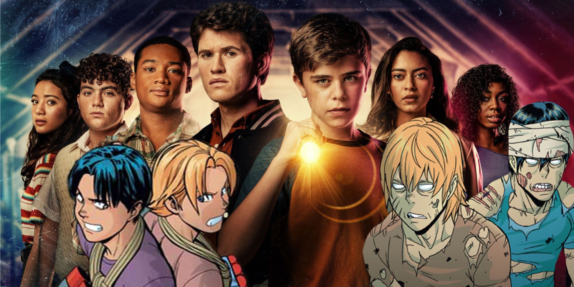 Live action Hardy Boys with graphic novel and zombie version of the characters