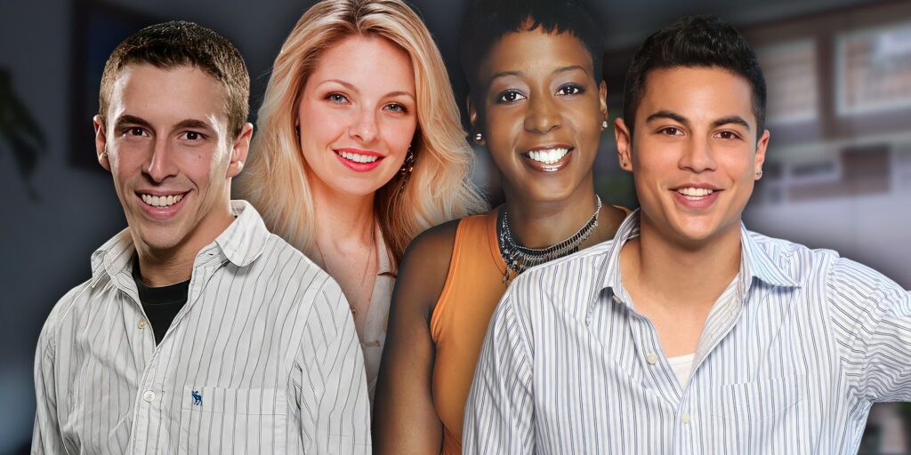 big brother montage Eric Stein Karen Ganci Dominic Briones all smiling