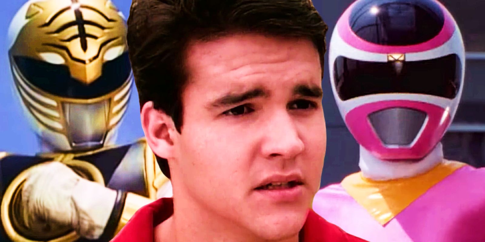 Mighty Morphin Power Rangers' White Ranger, Red Ranger Jason, and Power Rangers in Space's Pink Ranger