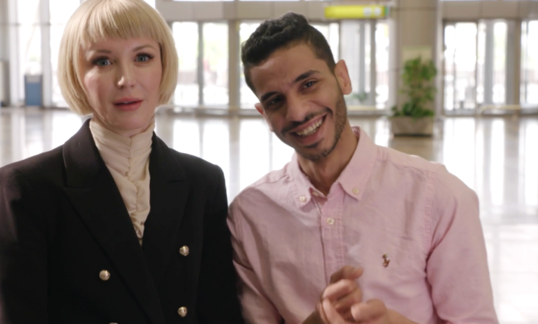 Mahmoud Sherbiny with his wife Nicole Sherbiny from 90 Day Fiancé at airport