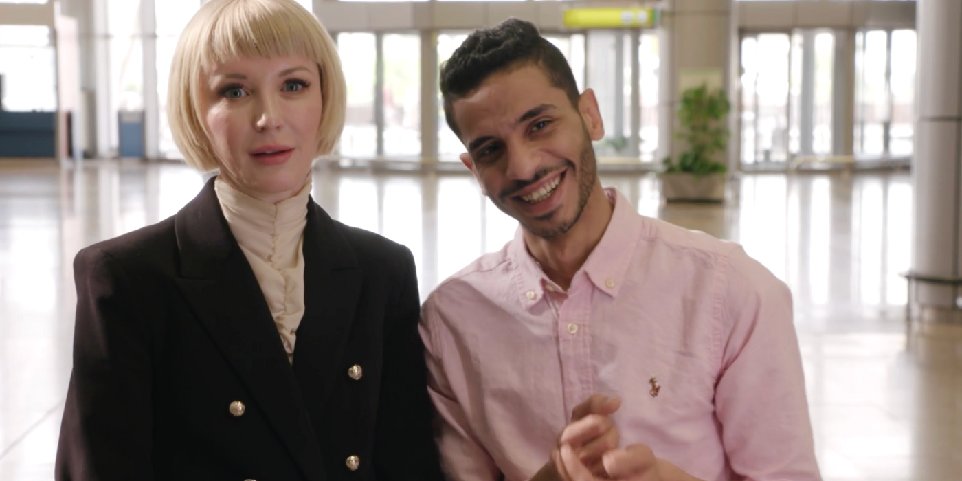 Mahmoud Sherbiny with his wife Nicole Sherbiny from 90 Day Fiancé at airport
