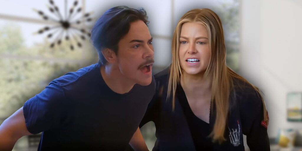 Tom and Ariana from Vanderpump Rules yelling at each other