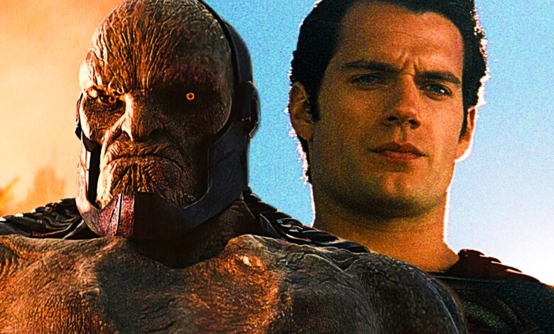 Darkseid in Zack Snyder's Justice League and Superman in Man of Steel