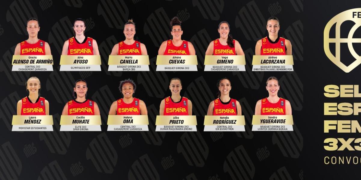 12 jugadoras convocadas para preparar el Mundial 3x3 femenino