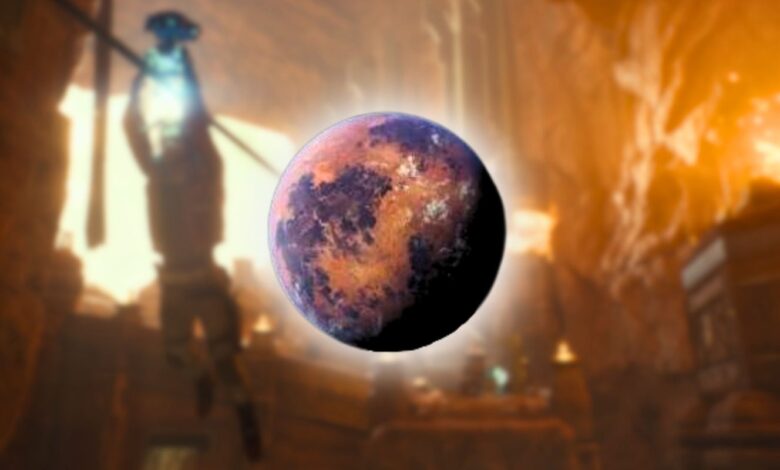 Jedha Planet over blurred Pilgrims Sanctuary