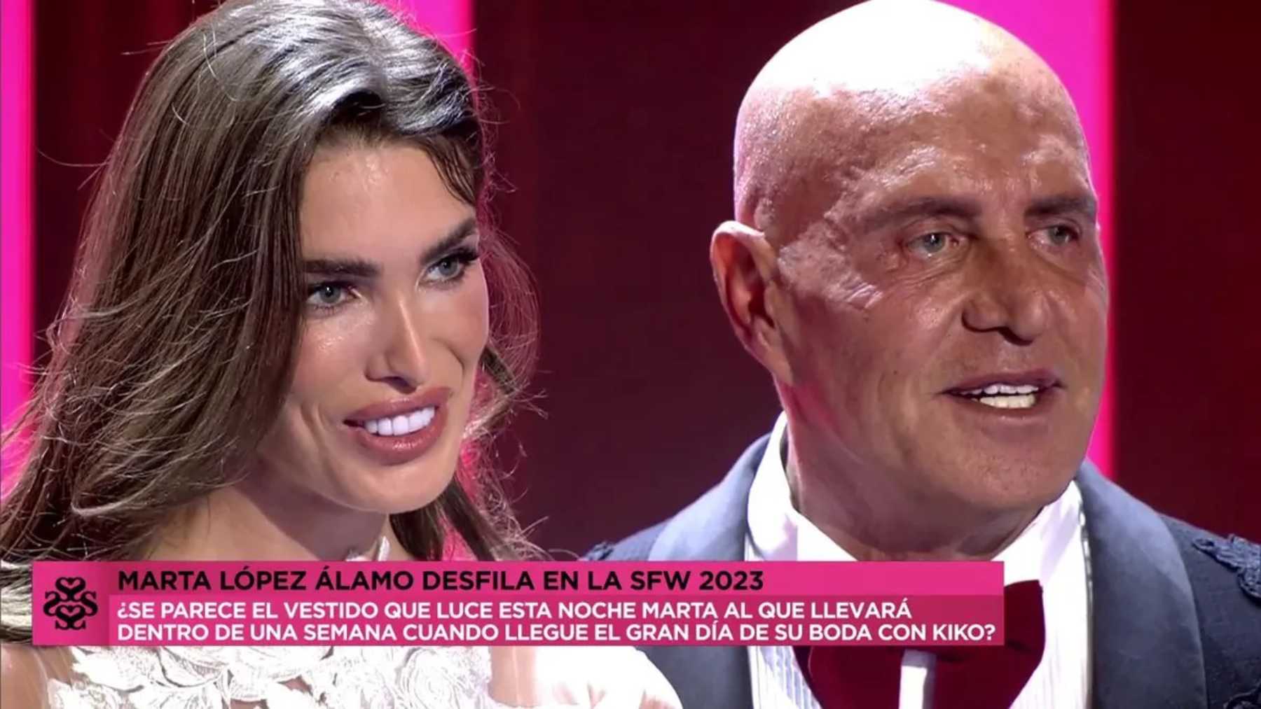 Marta López Álamo y Kiko Matamoros en la SFW / Telecinco