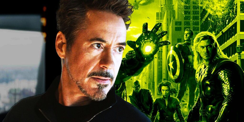 Tony Stark and the original Avengers team