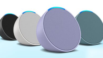 Image of the Amazon Echo Pop in all four colors