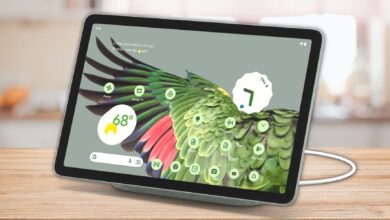 Image of the Google Pixel Tablet on a table