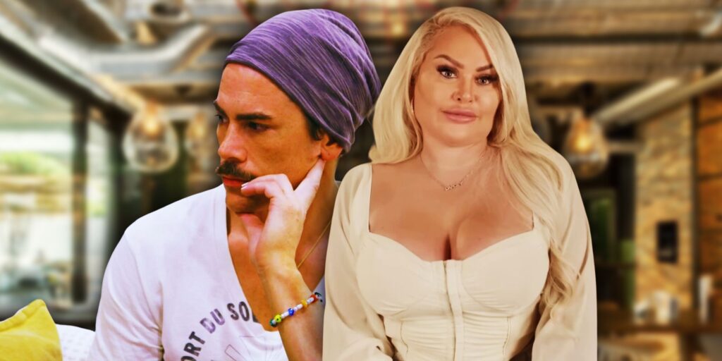 90 Day Fiance's Darcey Silva looking forward and Vanderpump Rules' Tom Sandoval looking to the side