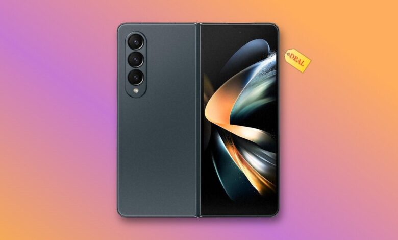 Samsung Galaxy Z Fold 4 pictured in Gray