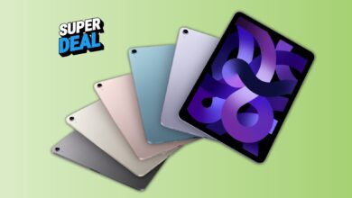 Image of the Apple iPad Air 5th Generation in multiple colors