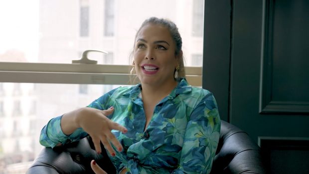 Amor Romeira en una entrevista para 'Mtmad Outdoor'. / Telecinco