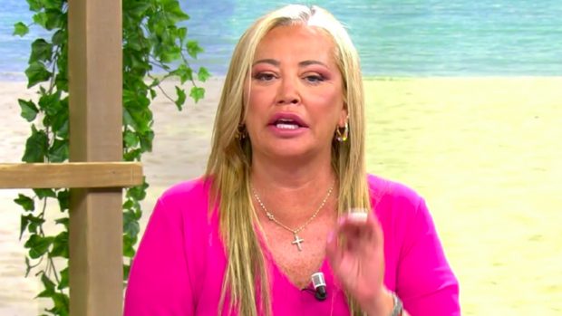 Belén Esteban durante su intervención en 'Sálvame' / Telecinco