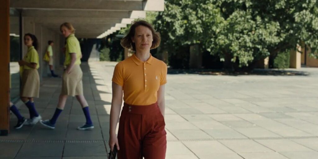 Mia Wasikowska as Mrs. Novak in Club Zero