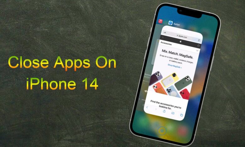 Close apps on iPhone 14