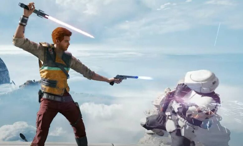 Star Wars Jedi: Survivor Blaster Stance Finisher Against Stormtrooper Scout