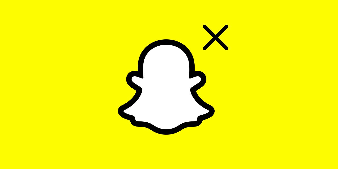 Snapchat ghost with x icon