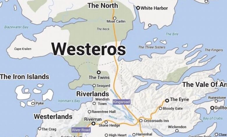 Westeros Google Map