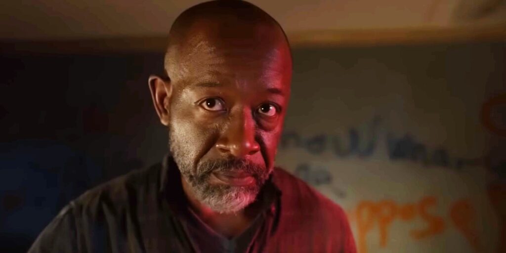 Morgan looking up in Fear the Walking Dead season 8