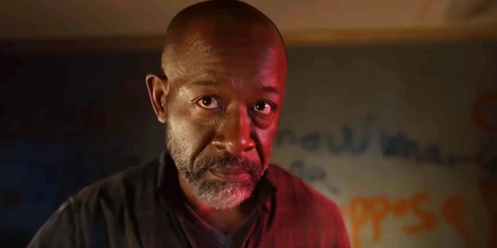 Morgan looking up in Fear the Walking Dead season 8