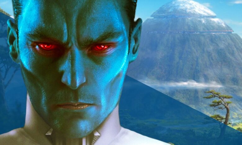 Grand Admiral Thrawn and Empire's Mount Tantiss.