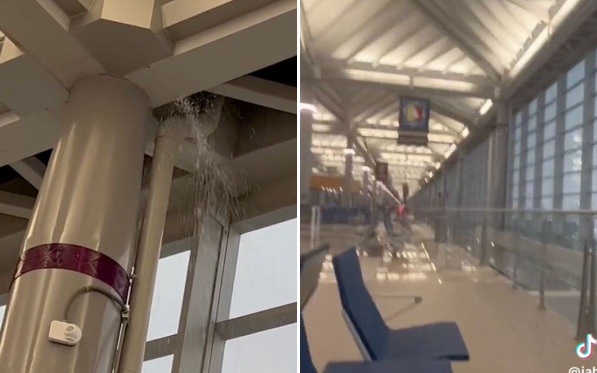 Difunden video de gotera en el AIFA