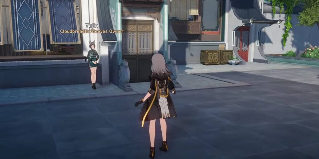 Honkai: Star Rail Female Protagonist Finding NPC Yujin, Cloudbreadth Sleeves Shop Owner