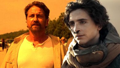 Gerard Butler in Greenland and Timothee Chalamet in Dune 2