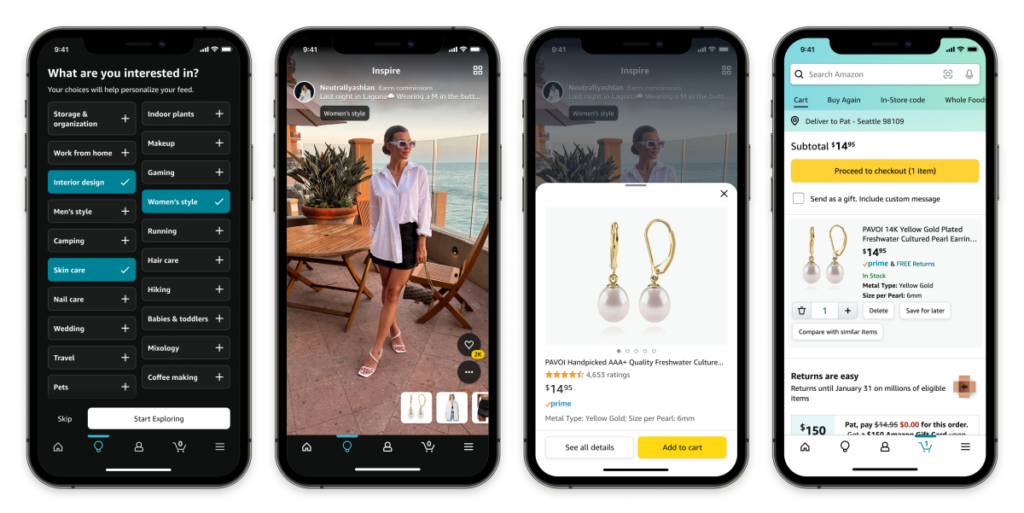 El feed de compras Inspire similar a TikTok de Amazon ahora está disponible para todos los clientes en los EE. UU.