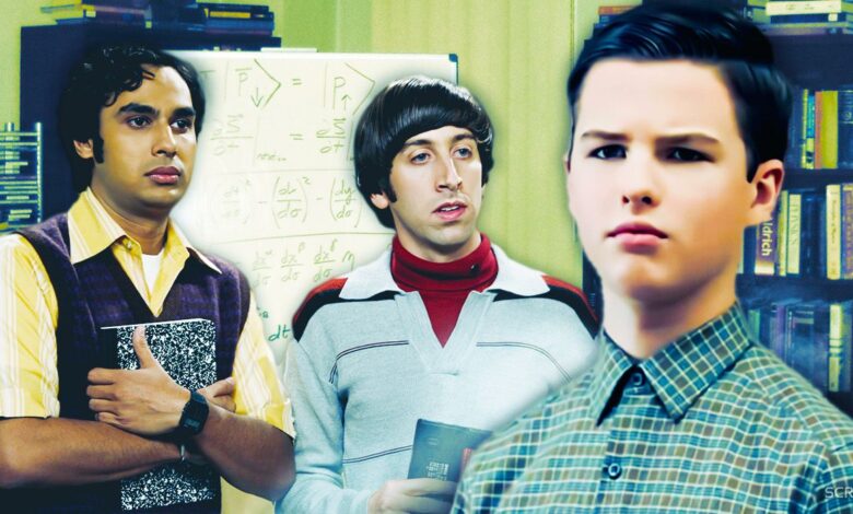 Big Bang Theory Raj and Howard with Young Sheldon