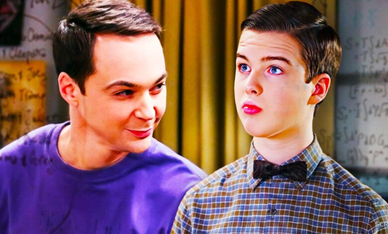 The Big Bang Theory Sheldon and Young Sheldon