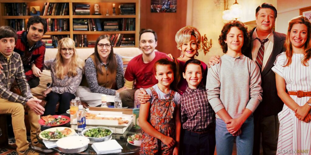 Young Sheldon and The Big Bang Theory casts