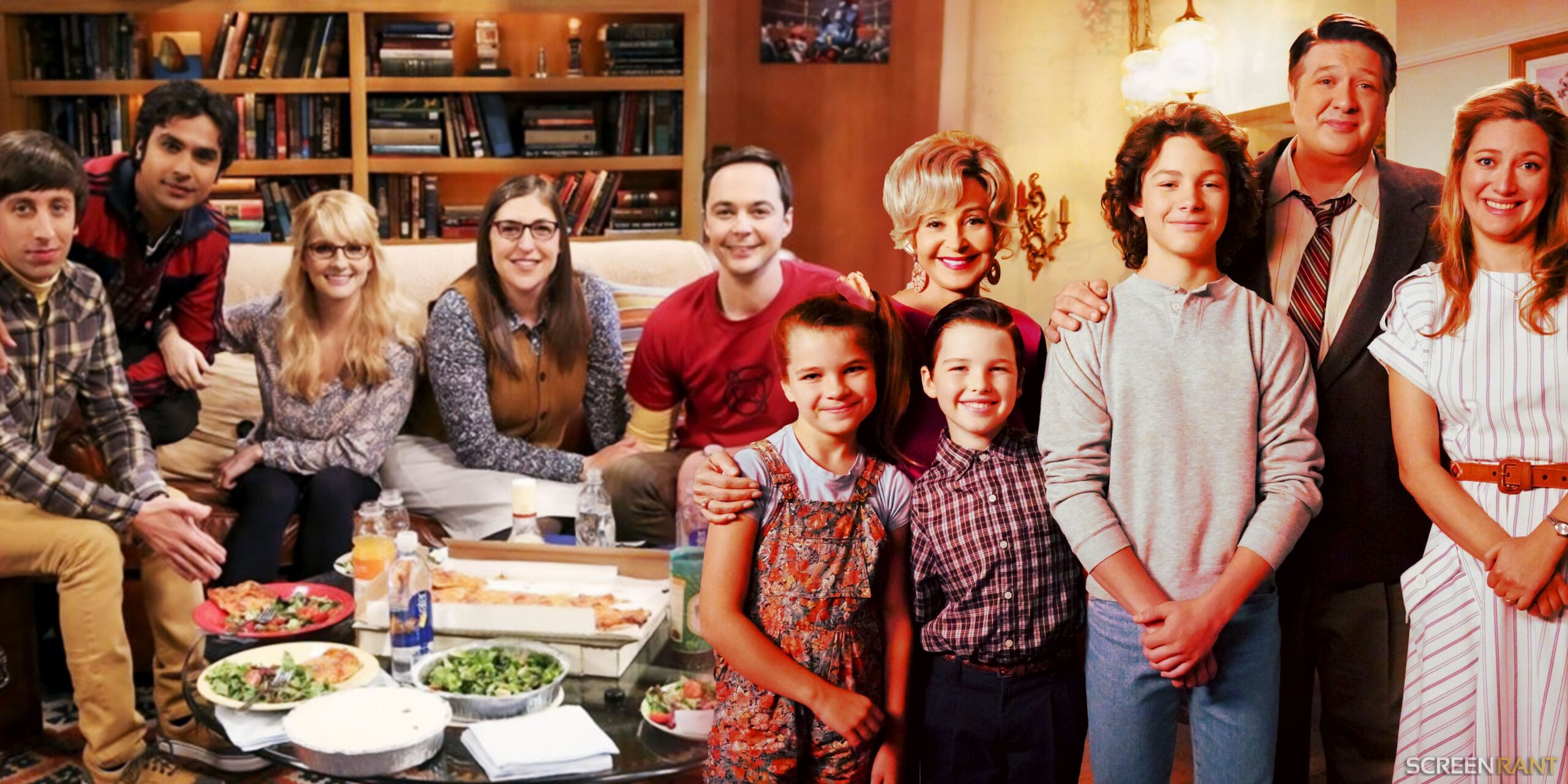 Young Sheldon and The Big Bang Theory casts