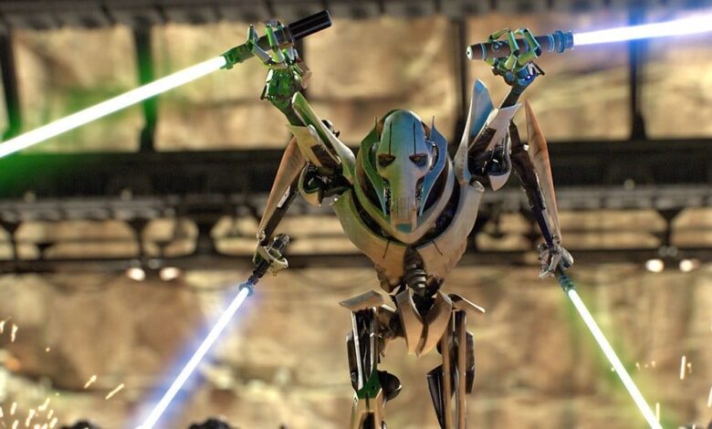 General Grievous with four lightsabers in Revenge of the Sith