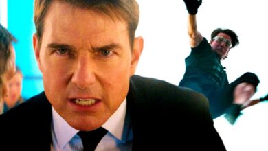 Ethan Hunt angry in Mission Impossible 7 trailer and Ethan jumping out of Burj Khalifa in Ghost Protocal