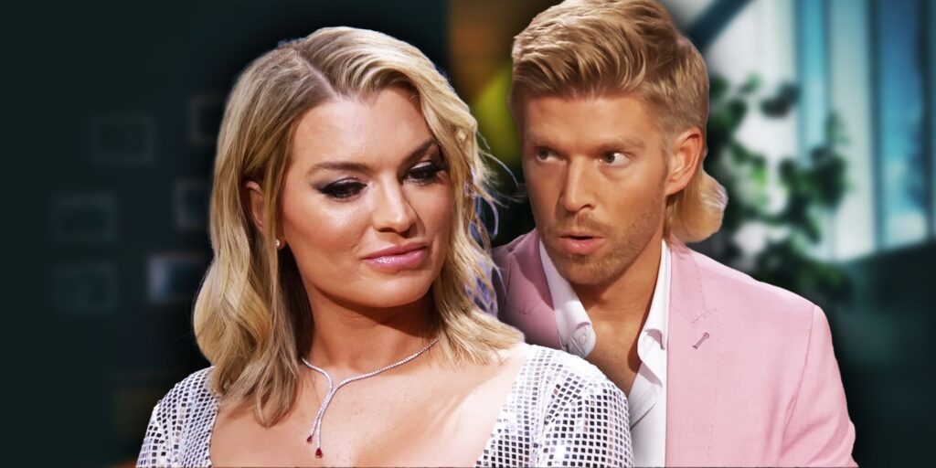 Summer House's Kyle Cooke and Lindsay Hubbard looking serious