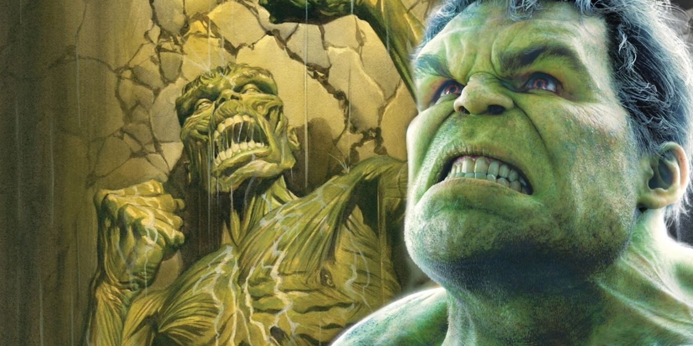 MCU Hulk next to a weakened Immortal Hulk.
