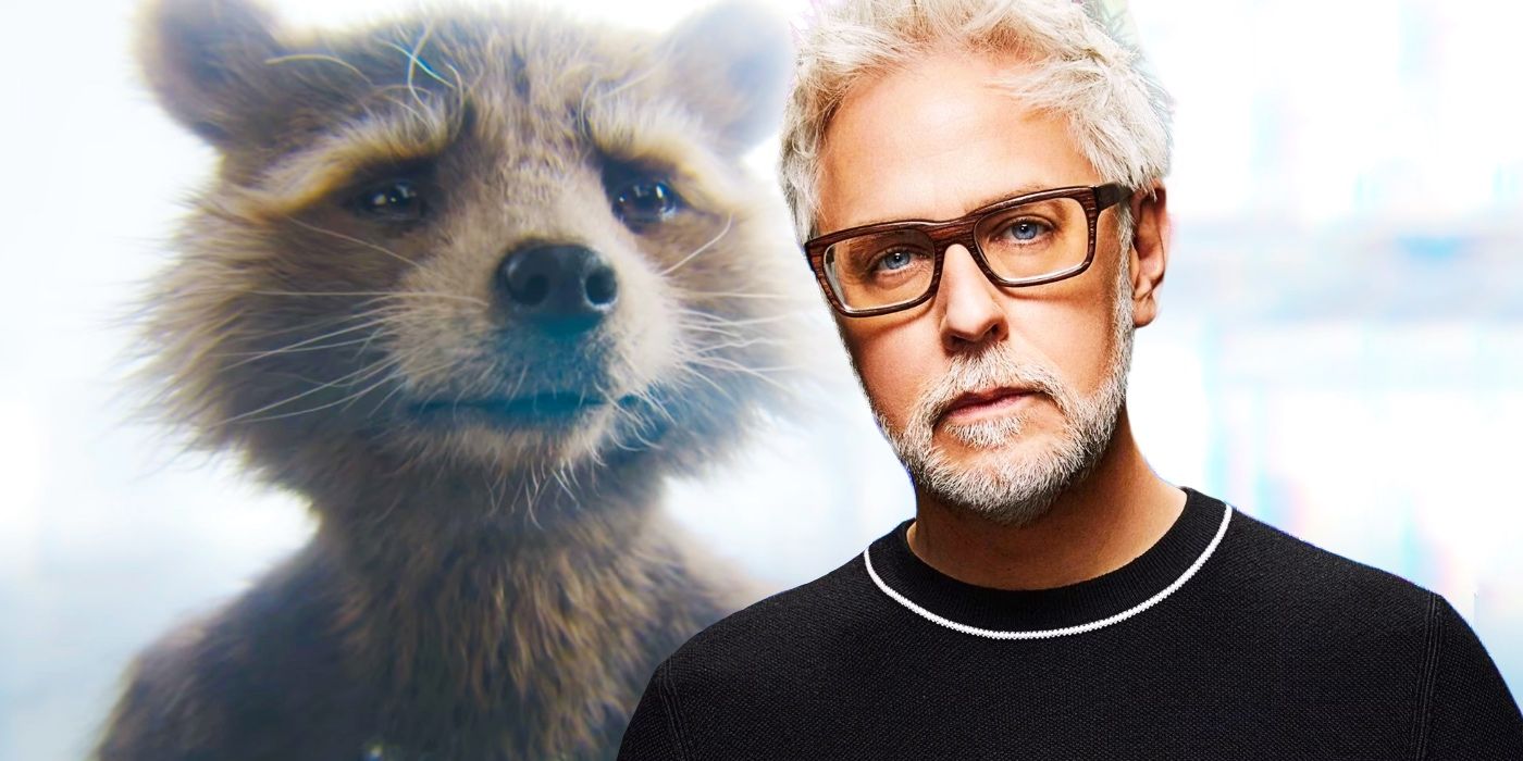 James Gunn and Rocket Raccoon in GOTG Vol. 3