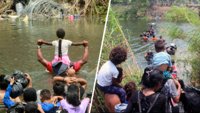 Entre mallas con púas y crisis nerviosas, migrantes varados en la frontera se lanzan al río Bravo
