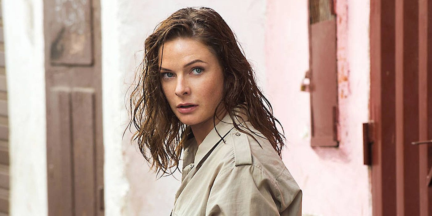 Ilsa Faust with wet hair looking back from Mission: Impossible