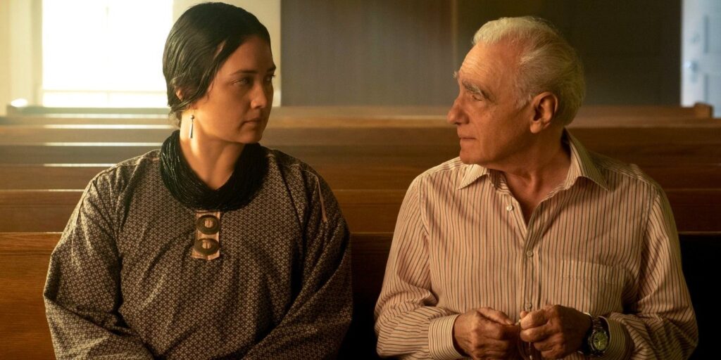 Martin Scorsese and Lily Gladstone on the Killers of the Flower Moon set