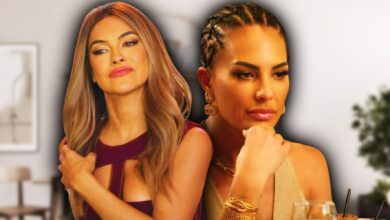 Selling Sunset's Amanza Smith and Chrishell Stause looking away