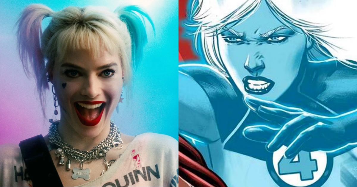 Fan Art de Fantastic Four imagina a la actriz de Harley Quinn Margot Robbie como la mujer invisible