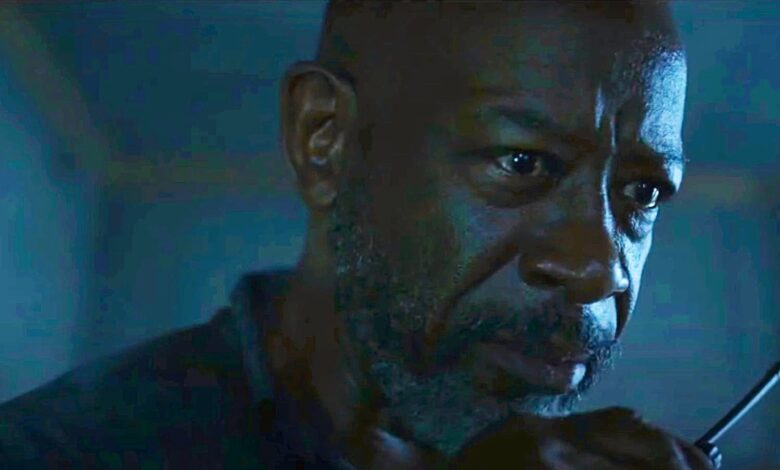 Morgan on a walkie talkie in Fear the Walking Dead
