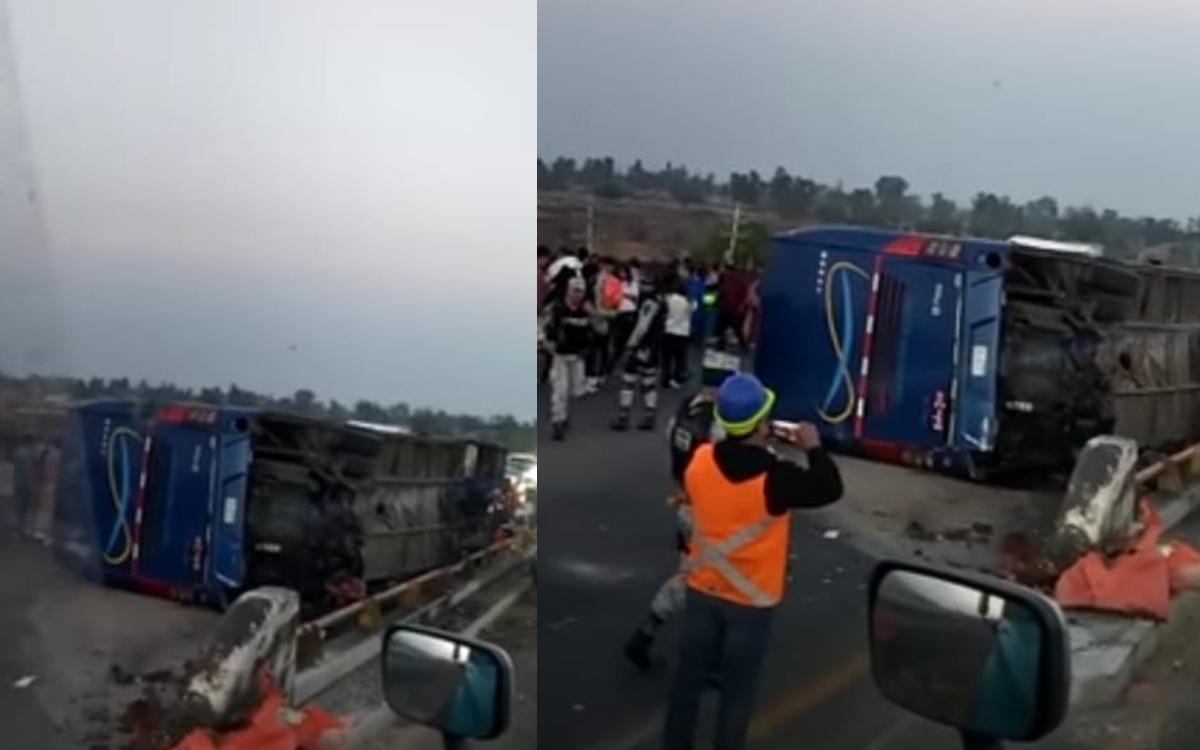 Fotos y video | Vuelca camión de fans de Imagine Dragons en Celaya, Guanajuato