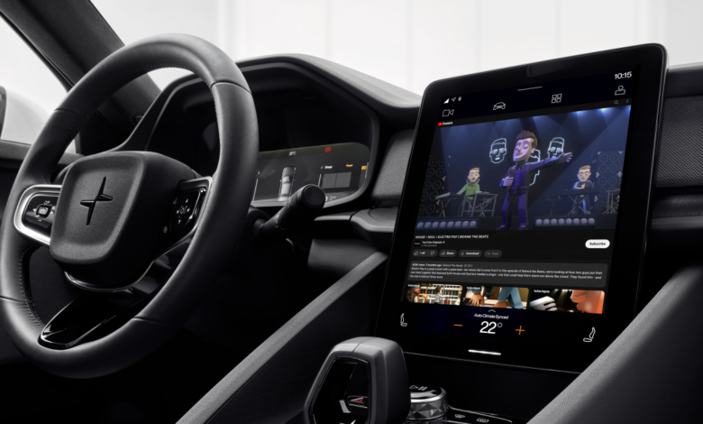 Google está llevando YouTube a más autos, comenzando con Polestar