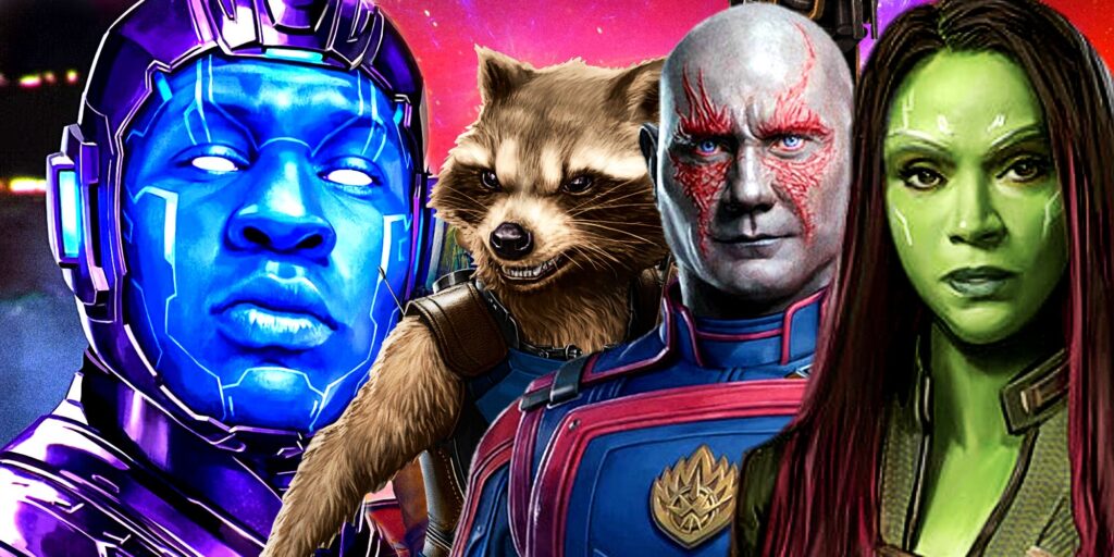 The Guardians of the Galaxy and Kang the Conqueror in the MCU
