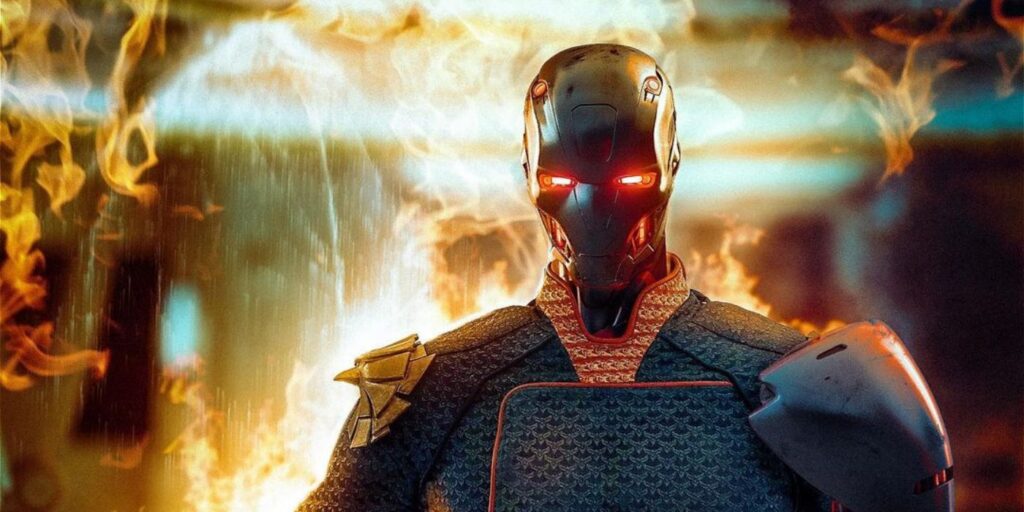 Homelander as a cyborg in fan art